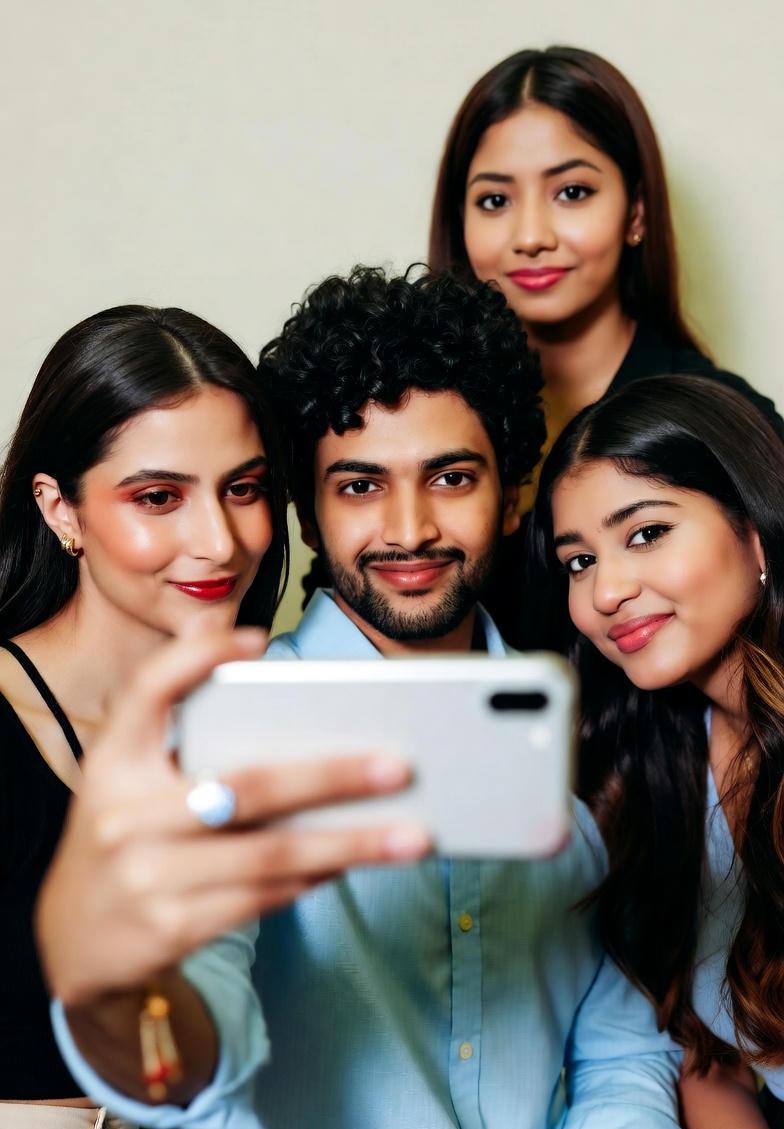 Girl taking a photo with her sock in the view